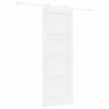 vidaXL Slīdo&scaron;ās durvis 73,5 x 198,5 cm Inženierijas koks Balts