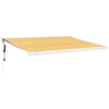 vidaXL Nolokāms markīze Dzeltena un balta 450 &times; 300 cm