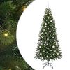 vidaXL Mākslīgā Ziemassvētku eglīte su 300 LED Zaļa 210 cm PE un PVC