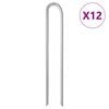 vidaXL telts mietiņi, 12 gab., V-forma, 37 cm, &Oslash;10 mm, cinkots tērauds