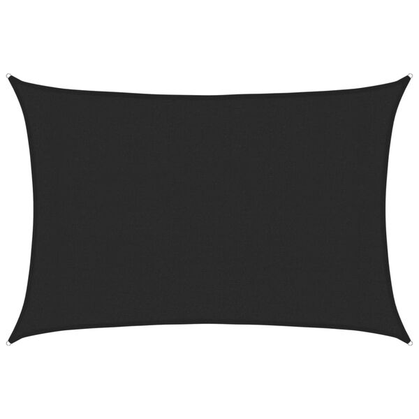 vidaXL saulessargs, 160 g/m², melns, 3x4,5 m, HDPE