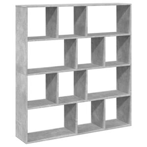 vidaXL grāmatu plaukts, pelēks, 132x29x141,5 cm, inženierijas koks