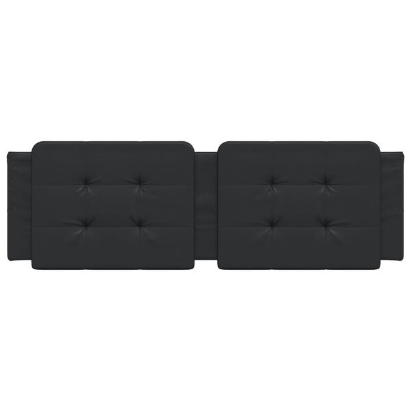 vidaXL galvgaļa spilvens, Zadar, melns, 152 cm, mākslīgā āda