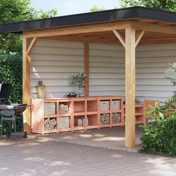 vidaXL āra virtuves skapī&scaron;i, 3 gab., Duglasa egles masīvkoks