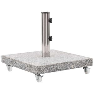 vidaXL saulessarga pamatne, pelēka, granīts, 30 kg, kvadrāta forma