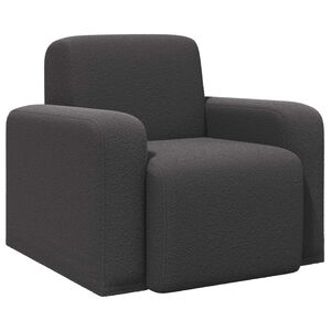 vidaXL Atpūtas krēsls Tum&scaron;i pelēka Boucl&eacute;