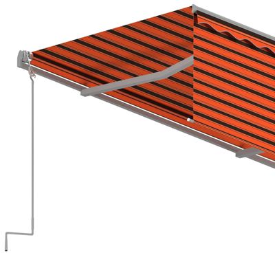 vidaXL izvelkama markīze ar žalūziju, 4x3 m, automātiska, oranži brūna