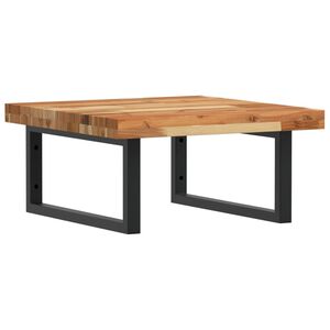 vidaXL izlietnes plaukts, stiprināms pie sienas, tērauds, akācija