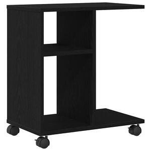 vidaXL Pusgaldiņ&scaron; Melns ozols 50 x 30 x 55 cm Inženierijas koks