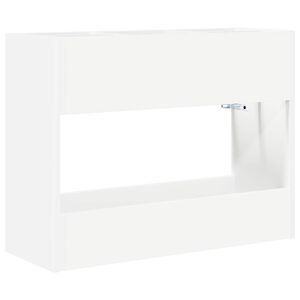 vidaXL Lietussarga statīvs Balts 65 x 24 x 50 cm Inženierijas koks