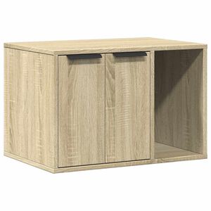 vidaXL Kaķu pakai&scaron;u kastes korpuss ozola 60x40x40 cm inženierijas koks