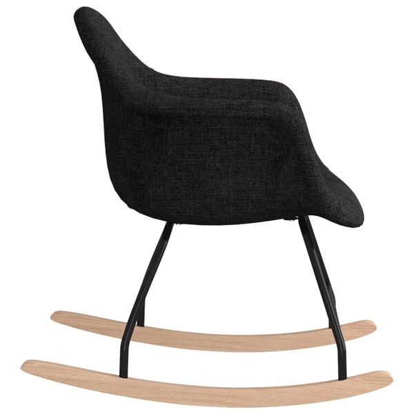 vidaXL &scaron;ūpuļkrēsls, melns audums