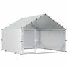vidaXL vistas būda ar jumtu Sudraba 200 x 200 x 150 cm Cinkota tērauda