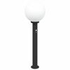 vidaXL stabveida gaismeklis ar sensoru, 80 cm, melns, IP44