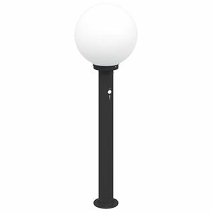 vidaXL stabveida gaismeklis ar sensoru, 80 cm, melns, IP44