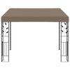 vidaXL dārza nojume, stiprināma pie sienas, 3x3x2,5 m, pelēkbrūna