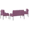 vidaXL Dīvāna komplekti 3 pcs Violeta 115 x 56 x 80 cm Saplāksnis