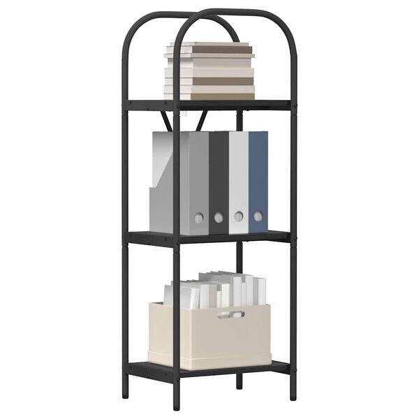 vidaXL Grāmatu plaukts Melns ozolkoks 40 x 30 x 109 cm