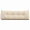 vidaXL Atpakaļ spilvens Krēmkrāsa 140 x 24 x 50 cm audums