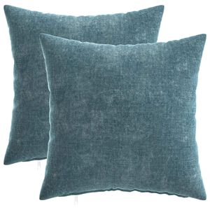 vidaXL Spilvenu pārvalks 2 gab. HEERLEN Zila 35 x 35 cm &Scaron;enila audums