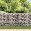 vidaXL gabions ar vāku, cinkots tērauds, 200x20x85 cm