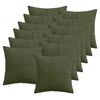 vidaXL Spilvenu pārvalks 12 pcs ALMELO Zaļa 45 x 45 cm kordurojs