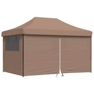 vidaXL Balles telts 292 x 440 x 315 cm Brūna Oksforda audums