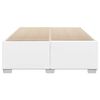 vidaXL gultas rāmis, balts, 140x190 cm, mākslīgā āda