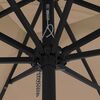 vidaXL Dārza parasols Taupe un Melns 295 x 295 x 245 cm