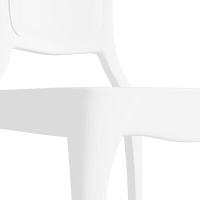vidaXL virtuves krēsli, 6 gab., balts polikarbonāts