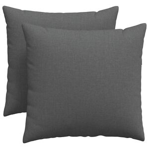 vidaXL Dīvāna spilveni 2 pcs Tum&scaron;i pelēks 50 x 50 cm audums