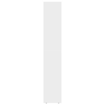 vidaXL grāmatu plaukts, spīdīgi balts, 36x30x171 cm, skaidu plāksne