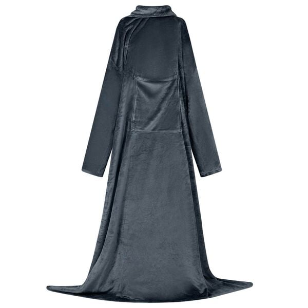 vidaXL Segas džemperis ar kapuci Tums zils Flanelis