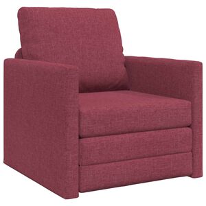 vidaXL Dīvāngulta Vīna sarkans 74 x 77 x 81 cm audums