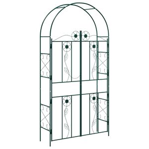 vidaXL Dārza Arka Vienkrāsains Zaļa 115 x 37 x 226 cm