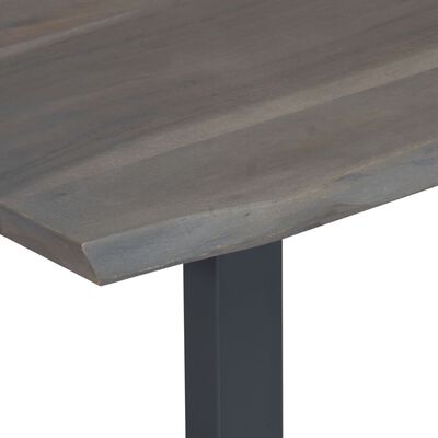 vidaXL kafijas galdiņš, dabīga forma, 115x60x40 cm, akācija, pelēks