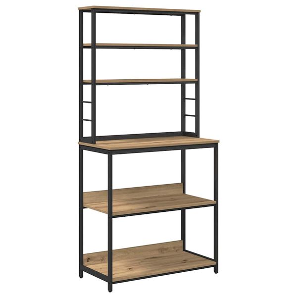 vidaXL Virtuves plaukts Artisānā ozols 80 x 40 x 168 cm