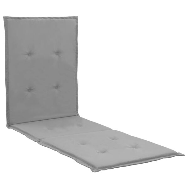 vidaXL atpūtas krēsla matracis, pelēks, 180x55x3 cm