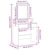 vidaXL Tualetes galdiņ&scaron; ar atvilktni Melns ozols 80 x 41 x 144.5 cm