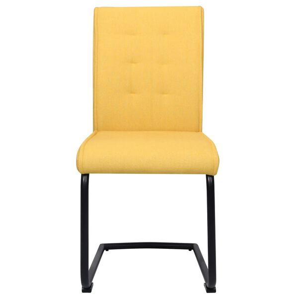 vidaXL virtuves konsoles krēsli, 2 gab., sinepju dzeltens audums