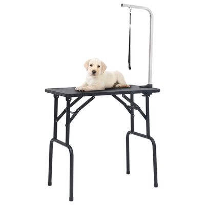 vidaXL regulējams suņu kopšanas galds ar cilpu