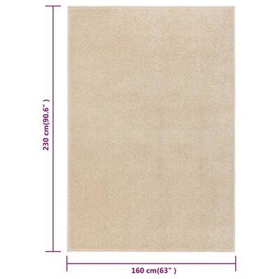 vidaXL paklājs, 160x230 cm, bēšs