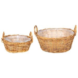 vidaXL Ziedu grozs ar uzglabā&scaron;anu 2 pcs Brūna Lacak krūmos