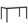 vidaXL Ēdamgalds Balts 140 x 80 x 75 cm Ciets priedes koks