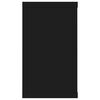 vidaXL sienas plaukti, 6 gab., melni, 80x15x26,5 cm, inženierijas koks