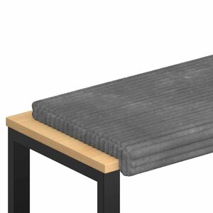 vidaXL Solspilvens Mīksts kordūrs Gai&scaron;i pelēka Dziļums 35 cm