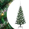 vidaXL Mākslīgais LED Ziemassvētku eglīte Zaļa 120 cm PVC un metāls