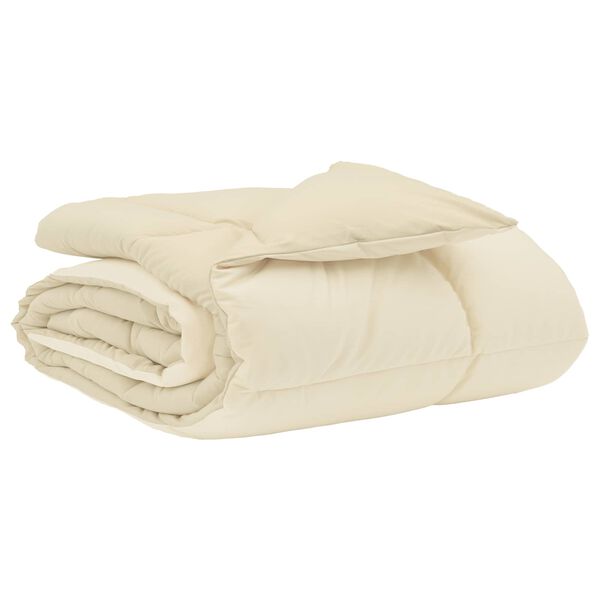 vidaXL Vasaras segas Tiltiņ&scaron; Krēmkrāsa 155 x 200 cm Mikro&scaron;ķiedra