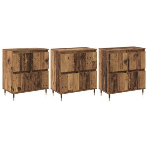 vidaXL Skapītis 3 pcs Vecs koks 60 x 35 x 70 cm