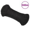 vidaXL darba virve, melna, 8 mm, 500 m, polipropilēns